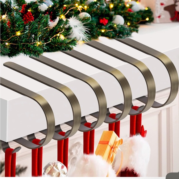 KMUYSL Holiday New 6 Pk Christmas Stocking Holders Stocking Mantle
